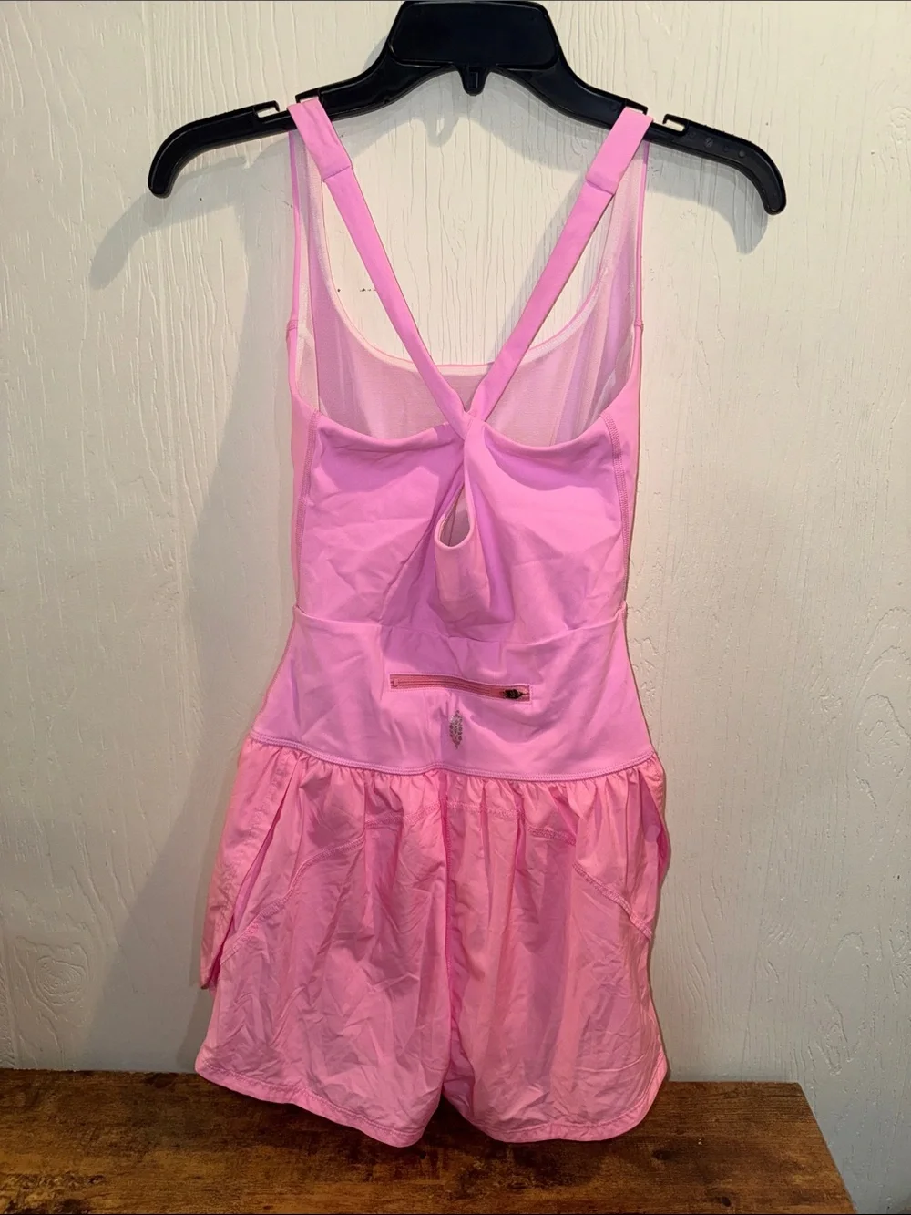 Free People Pink Playful Cutout Romper